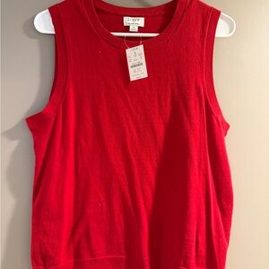 J. Crew Vibrant Red Tank Top